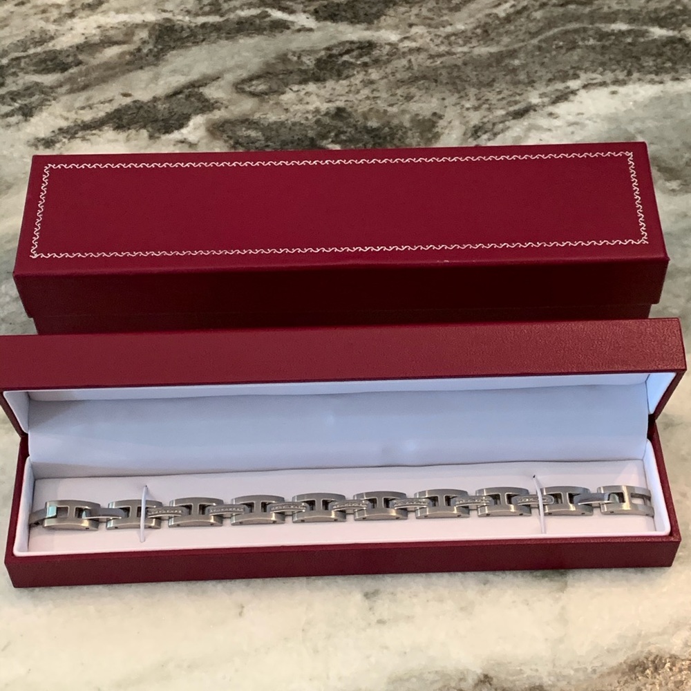 Men’s Diamond bracelet in stainless steel